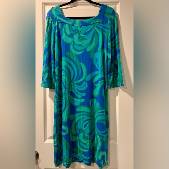 Lilly Pulitzer Newport Dress Out With A Big Bang Brewster Blu Size Medium - Picture 3 of 4